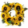 imageSunflower Wreath  22Inch Artificial Spring Summer or Fall Wreath for Home Decor  Wreaths for Indoors or Covered Patio Use Only by Pure GardenYellow  Single