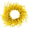imageYellow Forsythia Wreath  24Inch Artificial Spring Wreath for Home Decor  Wreaths for Indoors or Covered Patio Use Only by Pure Garden24 Single Wreath