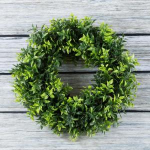image15Inch Hedyotis Wreath  Round UV Resistant Artificial Summer Fall Winter or Spring Wreath  IndoorOutdoor Wreaths for Front Door by Pure GardenGreen