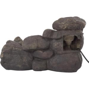 imageOutdoor Fountain with Polyresin Stone Waterfall  Water Feature with Realistic Appearance and Soothing Sound  Patio Lawn or Yard Art by Pure GardenCascading Rock