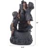imageBoy and Girl Outdoor Water Fountain  Cascading Waterfall with Soothing Sounds and 4 LED Lights for Garden or Patio by Pure Garden Antique BronzeBoy and Girl Pump
