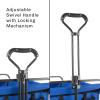 imageFolding Wagon  Collapsible AllTerrain Utility Pull Cart with Extra Wide Wheels for Camping Beach Sports or Grocery Shopping by Wakeman Outdoors Blue HW4700073