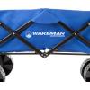 imageFolding Wagon  Collapsible AllTerrain Utility Pull Cart with Extra Wide Wheels for Camping Beach Sports or Grocery Shopping by Wakeman Outdoors Blue HW4700073