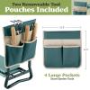 imageGarden Kneeler and Seat  2in1 Foldable Garden Kneeling Pad and Stool with Removable Pockets for Gardening Tools  Gardening Gifts for Women Mom Dad Seniors or Grandparents by Pure Garden Green