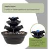 imageIndoor Fountain with LED Lights  Cascading 3Tier Lighted Tabletop Water Feature with Soothing Sound  Zen Dcor for Home or Office by Pure Garden
