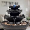 imageIndoor Fountain with LED Lights  Cascading 3Tier Lighted Tabletop Water Feature with Soothing Sound  Zen Dcor for Home or Office by Pure Garden