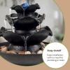 imageIndoor Fountain with LED Lights  Cascading 3Tier Lighted Tabletop Water Feature with Soothing Sound  Zen Dcor for Home or Office by Pure Garden