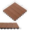 imageInterlocking Deck Tiles  6Pack 116in Wood Plastic Composite AllWeather Outdoor Flooring Balcony Poolside or Patio by Pure Garden GrayBrown