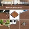 imageInterlocking Deck Tiles  6Pack 116in Wood Plastic Composite AllWeather Outdoor Flooring Balcony Poolside or Patio by Pure Garden GrayBrown
