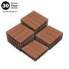 imageInterlocking Deck Tiles  6Pack 116in Wood Plastic Composite AllWeather Outdoor Flooring Balcony Poolside or Patio by Pure Garden GrayBrown