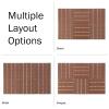 imageInterlocking Deck Tiles  6Pack 116in Wood Plastic Composite AllWeather Outdoor Flooring Balcony Poolside or Patio by Pure Garden GrayBrown