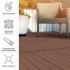 imageInterlocking Deck Tiles  6Pack 116in Wood Plastic Composite AllWeather Outdoor Flooring Balcony Poolside or Patio by Pure Garden GrayBrown