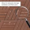 imageInterlocking Deck Tiles  6Pack 116in Wood Plastic Composite AllWeather Outdoor Flooring Balcony Poolside or Patio by Pure Garden GrayBrown