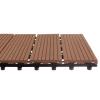 imageInterlocking Deck Tiles  6Pack 116in Wood Plastic Composite AllWeather Outdoor Flooring Balcony Poolside or Patio by Pure Garden GrayBrown
