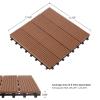 imageInterlocking Deck Tiles  6Pack 116in Wood Plastic Composite AllWeather Outdoor Flooring Balcony Poolside or Patio by Pure Garden GrayBrown