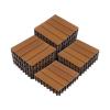 imageInterlocking Deck Tiles  6Pack 116in Wood Plastic Composite AllWeather Outdoor Flooring Balcony Poolside or Patio by Pure Garden GrayBrown Woodgrain