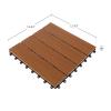 imageInterlocking Deck Tiles  6Pack 116in Wood Plastic Composite AllWeather Outdoor Flooring Balcony Poolside or Patio by Pure Garden GrayBrown Woodgrain