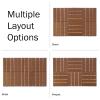 imageInterlocking Deck Tiles  6Pack 116in Wood Plastic Composite AllWeather Outdoor Flooring Balcony Poolside or Patio by Pure Garden GrayBrown Woodgrain