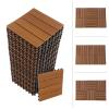 imageInterlocking Deck Tiles  6Pack 116in Wood Plastic Composite AllWeather Outdoor Flooring Balcony Poolside or Patio by Pure Garden GrayBrown Woodgrain