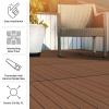 imageInterlocking Deck Tiles  6Pack 116in Wood Plastic Composite AllWeather Outdoor Flooring Balcony Poolside or Patio by Pure Garden GrayBrown Woodgrain
