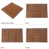imageInterlocking Deck Tiles  6Pack 116in Wood Plastic Composite AllWeather Outdoor Flooring Balcony Poolside or Patio by Pure Garden GrayBrown Woodgrain