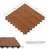 imageInterlocking Deck Tiles  6Pack 116in Wood Plastic Composite AllWeather Outdoor Flooring Balcony Poolside or Patio by Pure Garden GrayBrown Woodgrain
