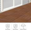 imageInterlocking Deck Tiles  6Pack 116in Wood Plastic Composite AllWeather Outdoor Flooring Balcony Poolside or Patio by Pure Garden GrayBrown Woodgrain
