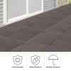 imageInterlocking Deck Tiles  6Pack 116in Wood Plastic Composite AllWeather Outdoor Flooring Balcony Poolside or Patio by Pure Garden GrayGray