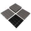 imageInterlocking Deck Tiles  6Pack 116in Wood Plastic Composite AllWeather Outdoor Flooring Balcony Poolside or Patio by Pure Garden GrayGray