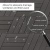 imageInterlocking Deck Tiles  6Pack 116in Wood Plastic Composite AllWeather Outdoor Flooring Balcony Poolside or Patio by Pure Garden GrayGray