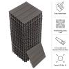 imageInterlocking Deck Tiles  6Pack 116in Wood Plastic Composite AllWeather Outdoor Flooring Balcony Poolside or Patio by Pure Garden GrayGray