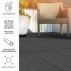 imageInterlocking Deck Tiles  6Pack 116in Wood Plastic Composite AllWeather Outdoor Flooring Balcony Poolside or Patio by Pure Garden GrayGray