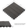 imageInterlocking Deck Tiles  6Pack 116in Wood Plastic Composite AllWeather Outdoor Flooring Balcony Poolside or Patio by Pure Garden GrayGray