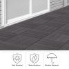 imageInterlocking Deck Tiles  6Pack 116in Wood Plastic Composite AllWeather Outdoor Flooring Balcony Poolside or Patio by Pure Garden GrayGray Woodgrain