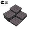 imageInterlocking Deck Tiles  6Pack 116in Wood Plastic Composite AllWeather Outdoor Flooring Balcony Poolside or Patio by Pure Garden GrayGray Woodgrain
