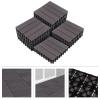 imageInterlocking Deck Tiles  6Pack 116in Wood Plastic Composite AllWeather Outdoor Flooring Balcony Poolside or Patio by Pure Garden GrayGray Woodgrain