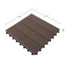 imageInterlocking Deck Tiles  6Pack 116in Wood Plastic Composite AllWeather Outdoor Flooring Balcony Poolside or Patio by Pure Garden GrayMocha Brown
