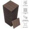 imageInterlocking Deck Tiles  6Pack 116in Wood Plastic Composite AllWeather Outdoor Flooring Balcony Poolside or Patio by Pure Garden GrayMocha Brown