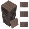 imageInterlocking Deck Tiles  6Pack 116in Wood Plastic Composite AllWeather Outdoor Flooring Balcony Poolside or Patio by Pure Garden GrayMocha Brown