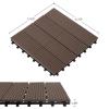 imageInterlocking Deck Tiles  6Pack 116in Wood Plastic Composite AllWeather Outdoor Flooring Balcony Poolside or Patio by Pure Garden GrayMocha Brown