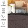 imageInterlocking Deck Tiles  6Pack 116in Wood Plastic Composite AllWeather Outdoor Flooring Balcony Poolside or Patio by Pure Garden GrayMocha Brown