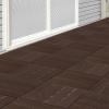 imageInterlocking Deck Tiles  6Pack 116in Wood Plastic Composite AllWeather Outdoor Flooring Balcony Poolside or Patio by Pure Garden GrayMocha Brown Woodgrain