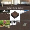 imageInterlocking Deck Tiles  6Pack 116in Wood Plastic Composite AllWeather Outdoor Flooring Balcony Poolside or Patio by Pure Garden GrayMocha Brown Woodgrain