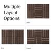 imageInterlocking Deck Tiles  6Pack 116in Wood Plastic Composite AllWeather Outdoor Flooring Balcony Poolside or Patio by Pure Garden GrayMocha Brown Woodgrain