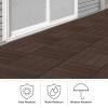 imageInterlocking Deck Tiles  6Pack 116in Wood Plastic Composite AllWeather Outdoor Flooring Balcony Poolside or Patio by Pure Garden GrayMocha Brown Woodgrain