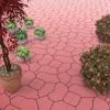 imagePure Garden 12Pack Polypropylene Interlocking Patio Deck Tiles  WeatherResistant Outdoor Flooring for Balcony Porch and Garage GreenBrick Red