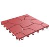 imagePure Garden 12Pack Polypropylene Interlocking Patio Deck Tiles  WeatherResistant Outdoor Flooring for Balcony Porch and Garage GreenBrick Red