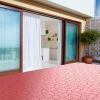 imagePure Garden 12Pack Polypropylene Interlocking Patio Deck Tiles  WeatherResistant Outdoor Flooring for Balcony Porch and Garage GreenBrick Red