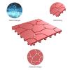 imagePure Garden 12Pack Polypropylene Interlocking Patio Deck Tiles  WeatherResistant Outdoor Flooring for Balcony Porch and Garage GreenBrick Red