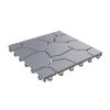 imagePure Garden 12Pack Polypropylene Interlocking Patio Deck Tiles  WeatherResistant Outdoor Flooring for Balcony Porch and Garage GreenGray